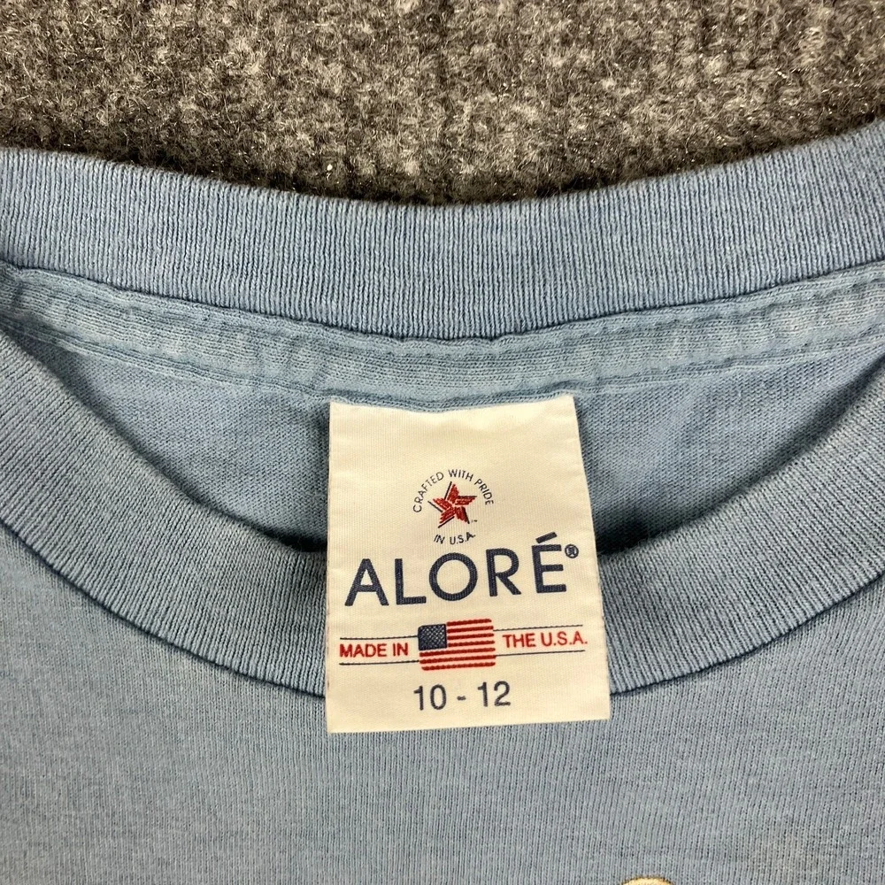 Aloré T-Shirt Youth Size 10-12 Blue Forever Wild Cougar Graphic Tee‎